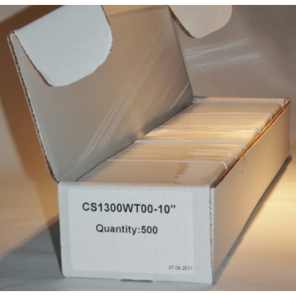 PVC card CR80-30 mil white p/p - box of 500 cards
