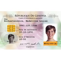 Plastic card perso data 4 color - photo/data/bar codes/microprint