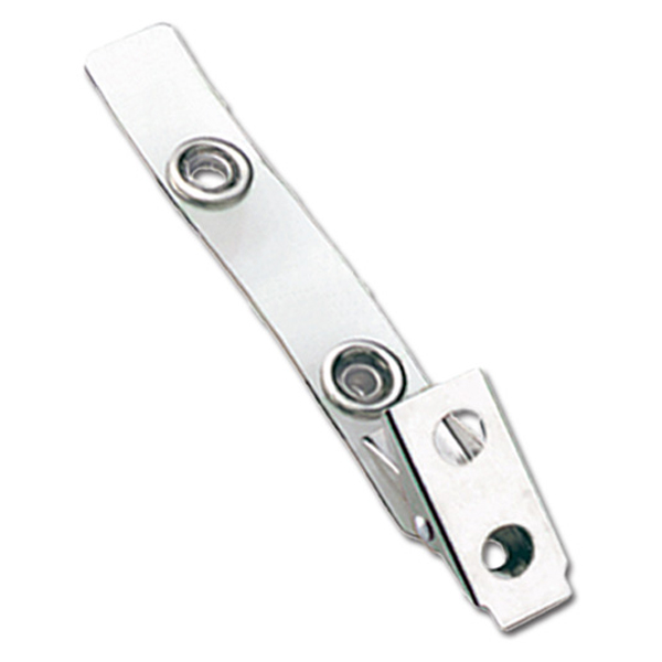 Strap clip 2 3/4in clear metal